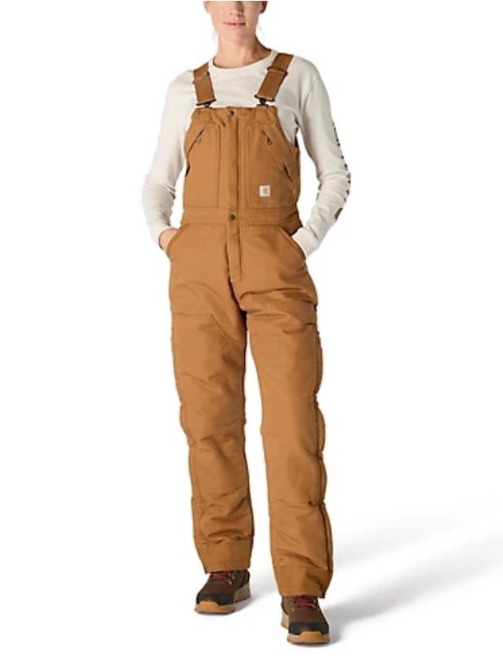 Carhartt Women's Bib Overalls in Carhartt Brown
